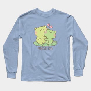 Cute Frogs Couple Forever Frogever Love Pun Long Sleeve T-Shirt